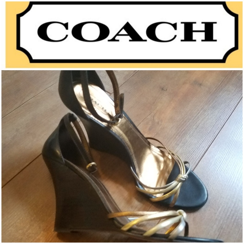 COACH WEDGE SANDALS